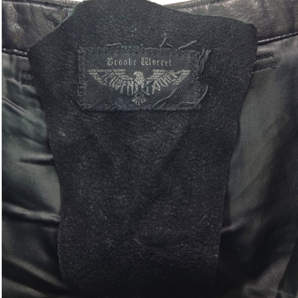 Hell Bent Leather/Brooke Worrel | Black Lace Up Leather Shorts | Size 34 - Picture 5 of 6